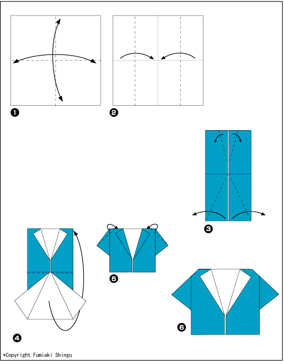 Как сделать рубашку из бумаги схема