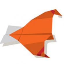 оригами Самолетик из бумаги