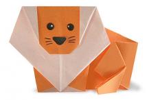 Схема оригами лев