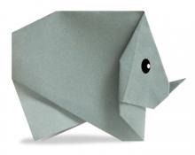 Схема оригами носорог