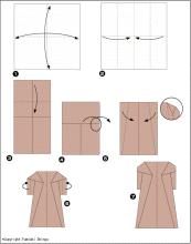 Схема оригами пальто