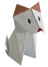 Схема оригами пес
