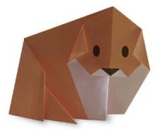 Схема оригами собачка