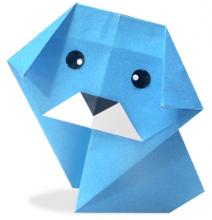 Схема оригами собака