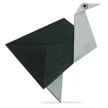Схема оригами страус